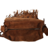 Brown Suede Leather Purse - Peace Sign - Fringe - Handbag - AC2050-DL