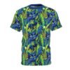 Cat Hiding in the Plants - Blues Greens Yellow - Multi Colors - Unisex Tee - T-Shirt