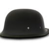 Novelty Motorcycle Helmet - Dull Flat Black - German - 1004B-DH