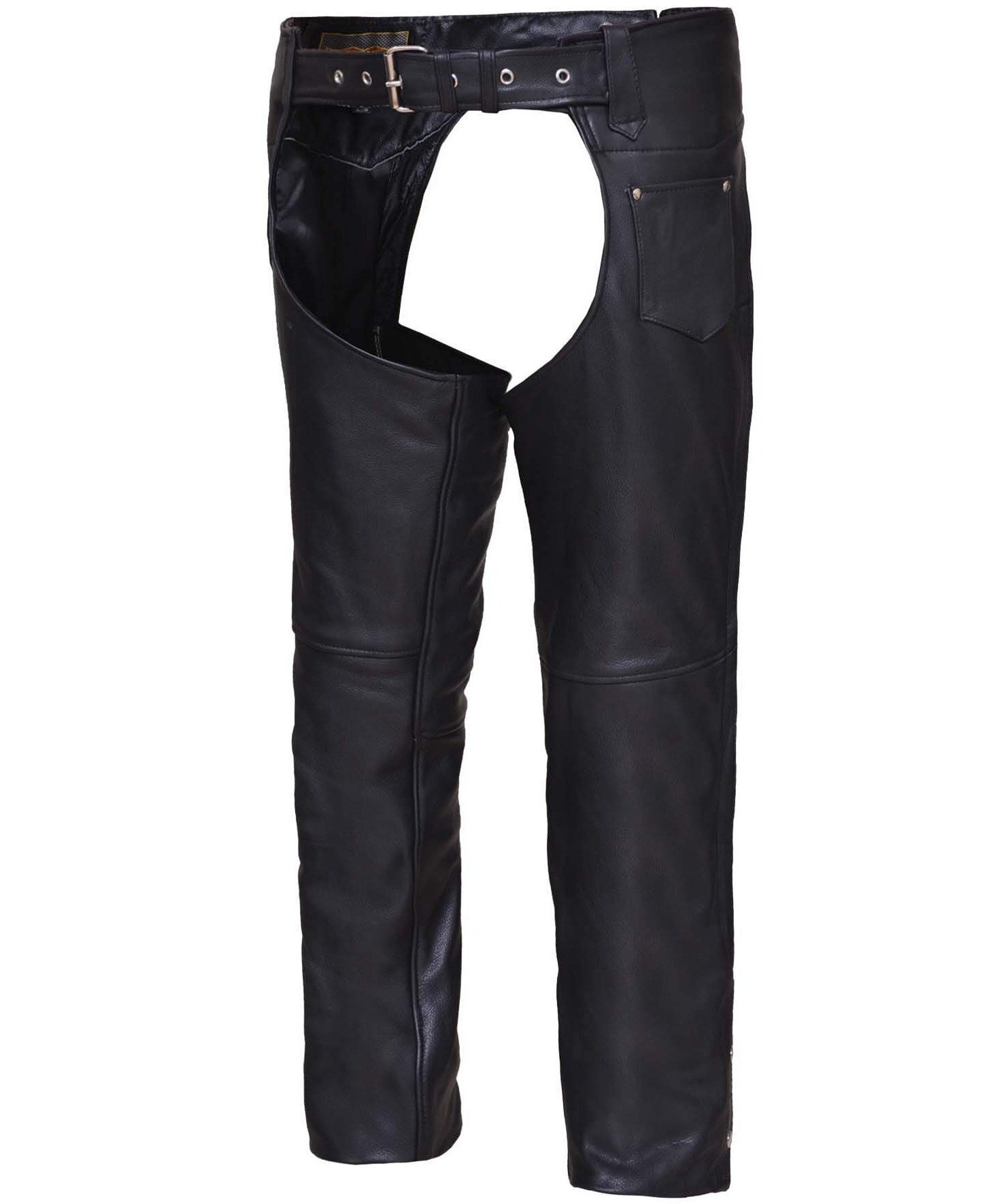 UNIK Unisex Ultra Leather Deep Pocket Motorcycle Chaps - SKU GRL-326-DP-UN