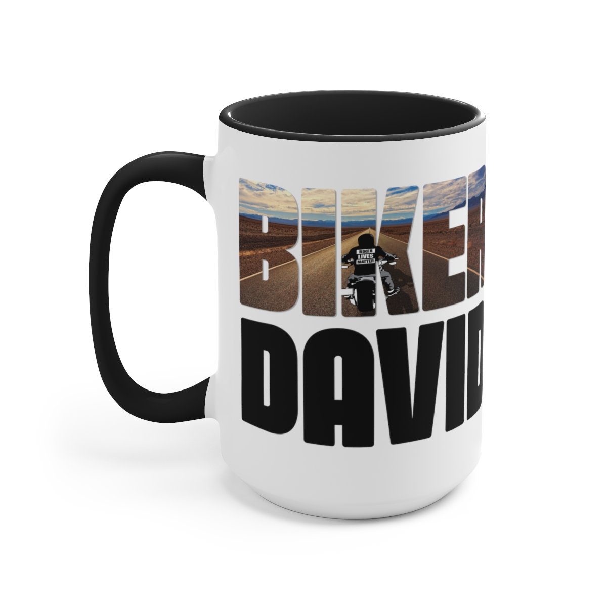 Personalized Name - Two-Tone Coffee Mugs - 15oz - Choice Of Colors