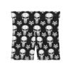 Angry Skulls - White on Black - Women's Biker Shorts