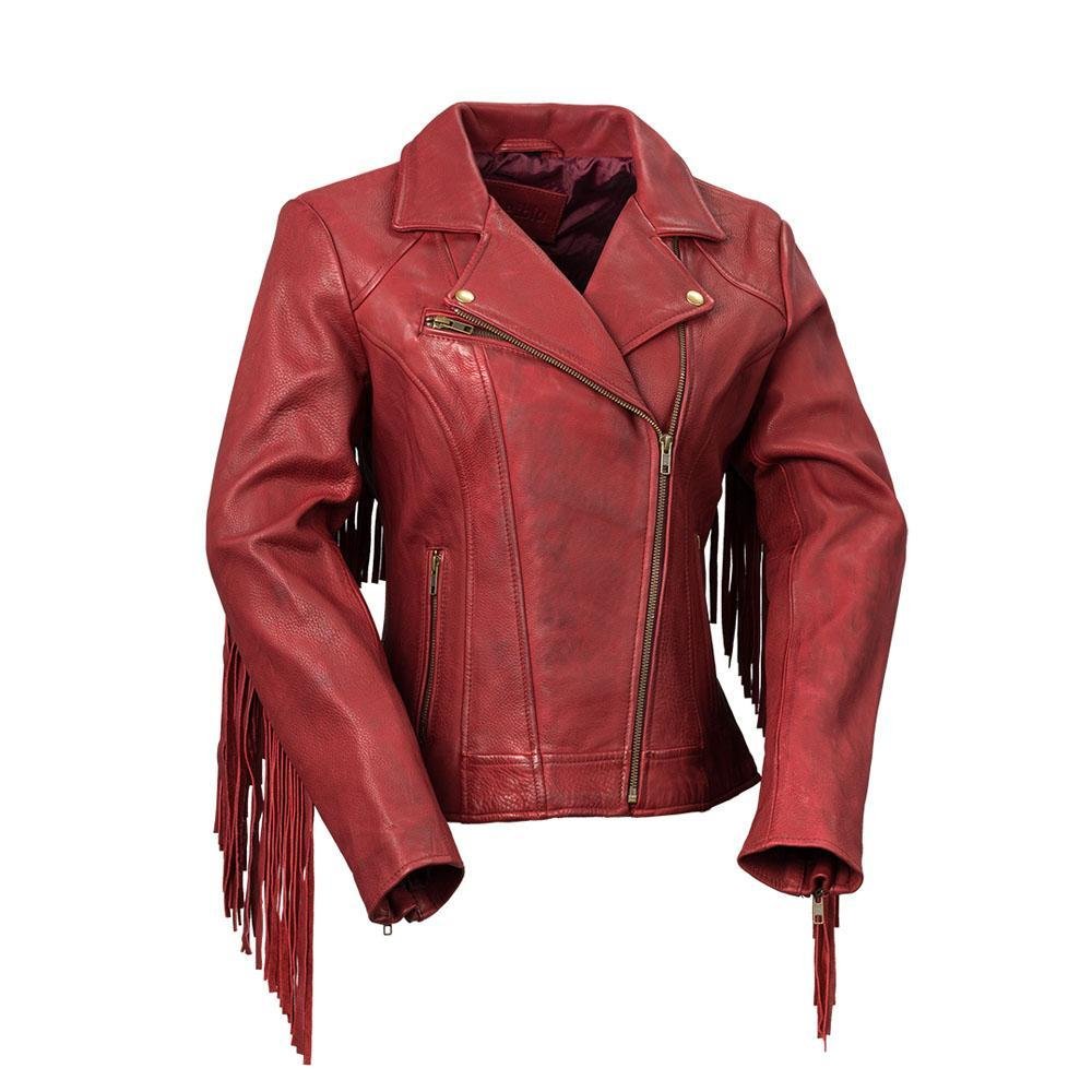 Daisy - Women's Western Leather Jacket With Fringe - Tassels - Choice of Colors - WBL1503