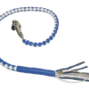 Get Back Whip - 42 Inches - White and Blue Leather - Motorcycle Accessories - GBW16-11-DL
