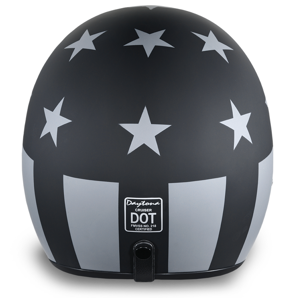 DOT Motorcycle Helmet - Captain America Stealth - Open Face - DC6-CAS-DH