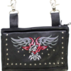 Leather Belt Bag - Red - Eagle Design - Handbag - BAG35-EBL3-RED-DL