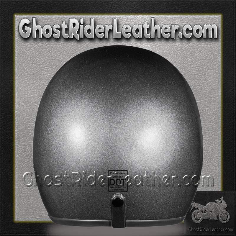 DOT Motorcycle Helmet - Gun Metal Metallic - Open Face - 3/4 - DC1-GM-DH