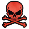 Vest Patch - Red Monster Skull Crossbones - MK3-DL
