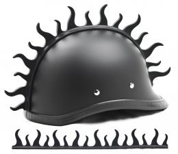 Helmet Mohawk - Warhawk - Flame - Motorcycle Helmet Accessories - J1250-DS