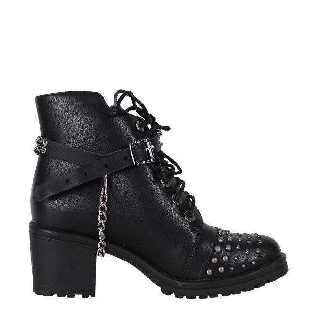 Pair of Women's Biker Boot Chains - Dark Green 4 Leaf Clover - BCN106-DL