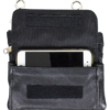 Leather Belt Bag - Black - Zipper Pockets - Handbag - BAG32-DL