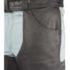 Mens Ladies Unisex Leather Chaps with Braid and Fringe - SKU C337-04-DL