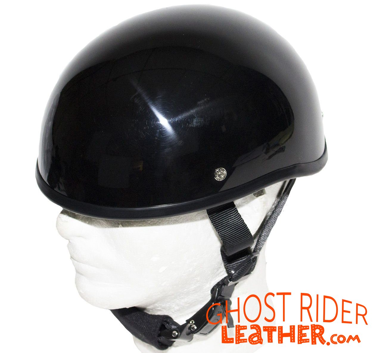 Novelty Motorcycle Helmet - Flat or Gloss Black - Classic Shorty - CLASSIC-NOV-HI Size Chart