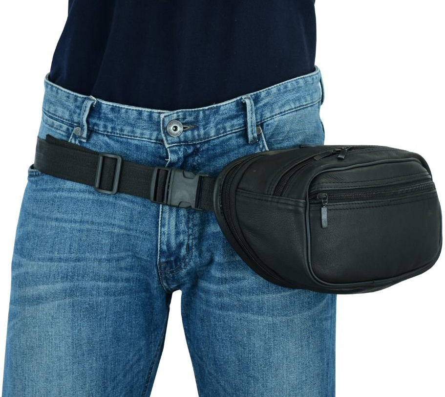 Leather Bag - Concealed Carry - Motorcycle - Fanny Pack - BAG1002-DL