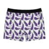 Doodle Eggplant Emoji - Purple Green on White - Text Schwing - Men's Boxer Briefs