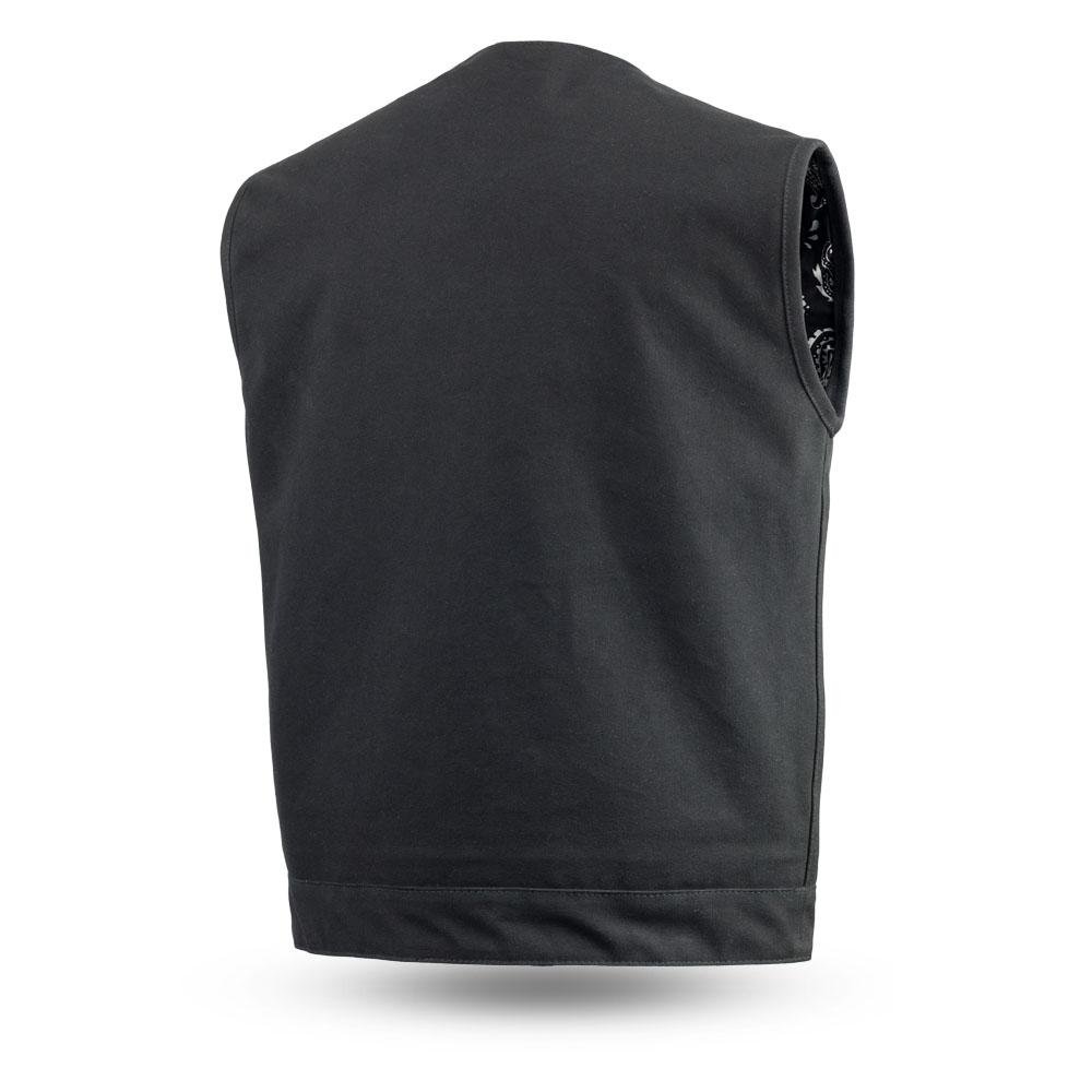 Fairfax V2 - Men's Motorcycle Canvas Vest - SKU FIM633CNVS-FM