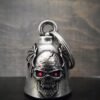 Skull Batwing Diamond - Pewter - Motorcycle Gremlin Bell - Made In USA - SKU BB103-DS