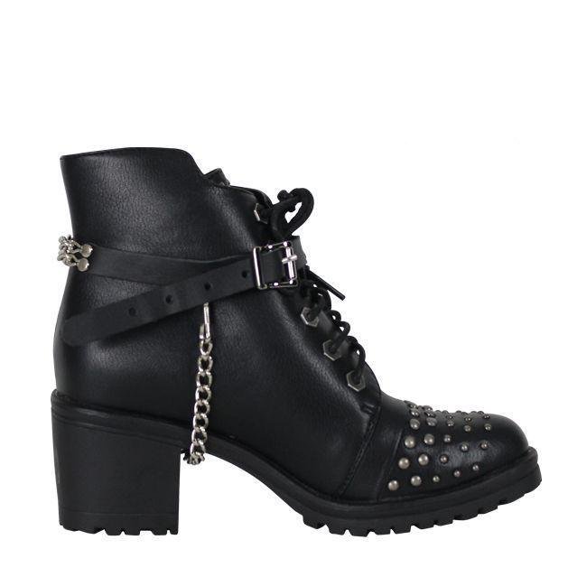 Pair of Women's Biker Boot Chains - Praying Hands Inside Heart - BCN103-DL