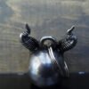 Hell Skull - Pewter - Motorcycle Gremlin Bell - Made In USA - SKU BB80-DS