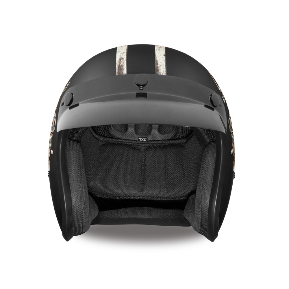 DOT Motorcycle Helmet - Flying Aces - Open Face - Cruiser - DC6-FAC-DH