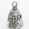 Dad Holding Child's Hand -  Pewter - Motorcycle Guardian Bell - Made In USA - GB-DAD-DS