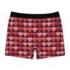 Puffy Hearts - Reds Pinks on Black - Men's Boxer Briefs (AOP)