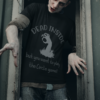 Dead Inside But Want To Play The Circle Game - Stealth Gray On Black - Unisex Jersey Short Sleeve Tee