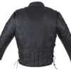 Leather Motorcycle Jacket - Men's - Racer - Gun Pockets - MJ711-DL
