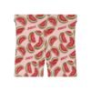 Watermelon Candy Slices - Red Green on Pink - Text Juicy - Women's Biker Shorts