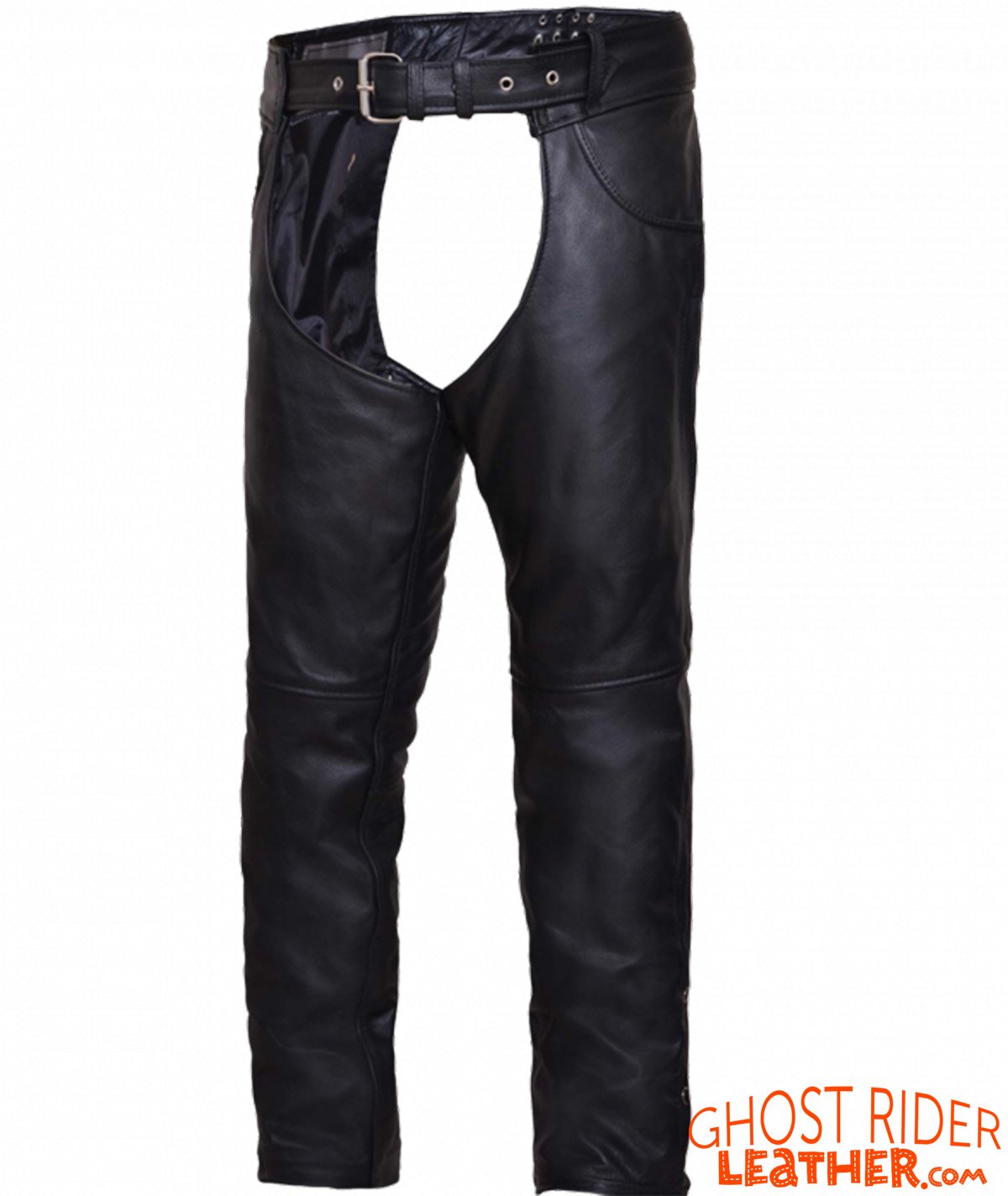 Leather Chaps - Unisex - Black - Motorcycle - 720-00-UN Size Chart