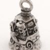 Golf - Skull - Pewter - Motorcycle Guardian Bell - Made In USA - SKU GB-GOLF-DS