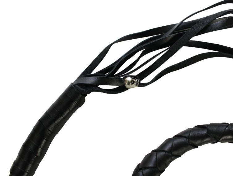 Get Back Whip - Black Leather - 36 Inches - Motorcycle Accessories - GBW1-11S-DL