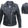 Ladies Classic Biker Full Cut Jacket in Naked Leather - SKU AL2146-AL