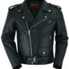Leather Motorcycle Jacket - Men's - Armored - Up To 12XL - DS761-DS