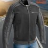 Leather and Twill Motorcycle Jacket - Men's - Up To Size 5XL - Biker Jacket - Daredevil- FIM260TW-FM