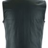 Leather Motorcycle Vest - Men's - Gun Pockets - Up To 12XL - Big and Tall - AM9192-DS