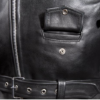 Leather Motorcycle Police Style Jacket with Side Laces and Vents - Up To Size 72 - SKU MJ201-SS-DL