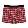 Puffy Hearts - Reds Pinks on Black - Men's Boxer Briefs (AOP)