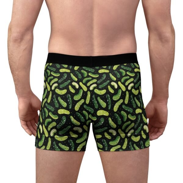 Doodle Pickles - Green on Black - Men's Boxer Briefs (AOP)