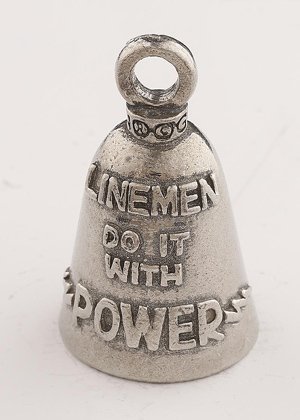 Linemen Do It With Power - Pewter - Motorcycle Guardian Bell® - Made In USA - SKU GB-LINEMAN-DS