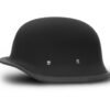 Novelty Motorcycle Helmet - Dull Flat Black - Big German - 1005B-DH