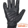 Leather Gloves - Men's - Full Finger - Knuckle Protector - Black - GLZ108-BLK-DL