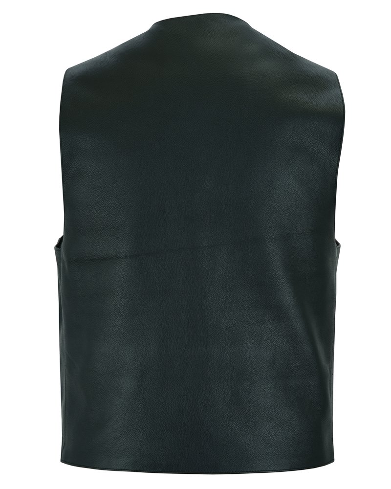 Leather Motorcycle Vest - Men's - Gun Pockets - Up To 9XL - DS110-DS