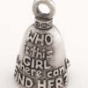 Mud Flap Girl - Pewter - Motorcycle Guardian Bell® - Made In USA - SKU GB-MUD-FLAP-GIRL-DS