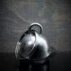 Canadian Helmet Skull - Pewter - Motorcycle Gremlin Bell - Made In USA - SKU BB51-DS