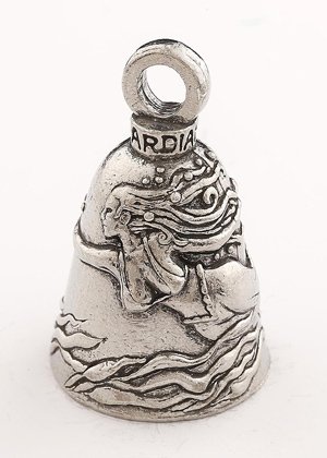 Mermaid - Pewter - Motorcycle Guardian Bell® - Made In USA - SKU GB-MERMAID-DS