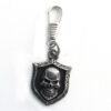 Zipper Pull - Skull Pendant - Distressed Pewter - Biker Accessories - Z-SKXL-DS