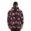 Skulls and Roses - Pink White on Black - Fashion Hoodie (AOP)