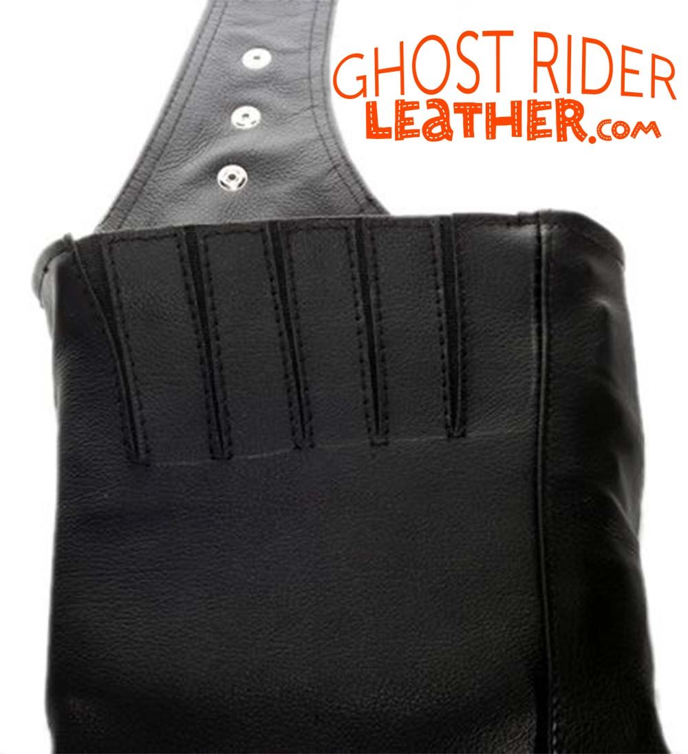Leather Motorcycle Chaps - Women's - Sling Style No Belt - C1006-11-DL