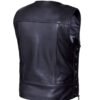 Leather Motorcycle Vest - Men's - Up To 8XL - Ultra - Side Laces - 6036-00-UN